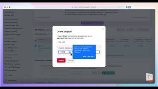 How to Delete a Project in SEMrush