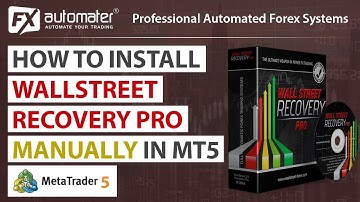 How to install WallStreet Recovery PRO manually in MT5