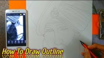 How to draw Freehand Outline/Drawing outline of Akshay Kumar as Kesari/Akshay Kumar drawing-Dude bro