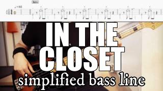 In The Closet - Michael Jackson | Simplified bass line with tabs #235