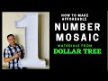 How to make an Affordable Number One Balloon Mosaic/DIY Balloon Mosaic from Dollar tree