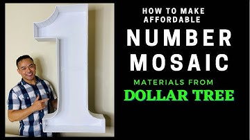 How to make an Affordable Number One Balloon Mosaic/DIY Balloon Mosaic from Dollar tree