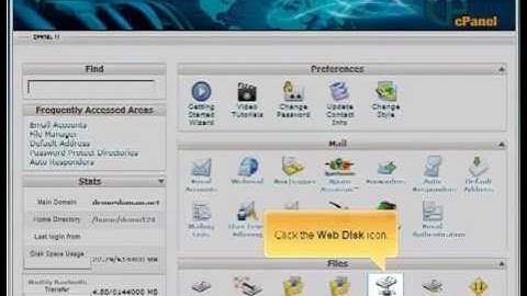 Accessing web disk in Cpanel