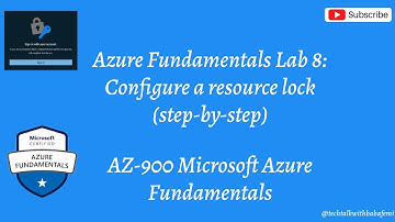 Azure Fundamental Lab 8: Configure a resource lock