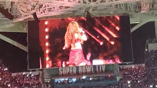 Shakira & J. Lo's Super Bowl halftime show from a fans side view