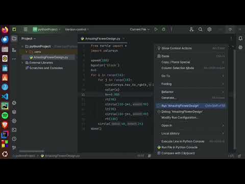 Amazing Flower Design  Using Python Turtle Graphics | Python Turtle Project