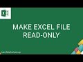 How to make an excel file readonly  ms excel tutorial