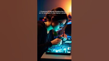 C Programming Interview Questions Part 22: What are the advantages of using macros in embedded C?
