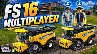 FS 16. Timelapse Multiplayer Mowing with a New Holland 🚜🌾