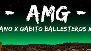 Natanael Cano x Gabito Ballesteros x Peso Pluma - AMG (Letra/Lyrics)  | JoSe Music