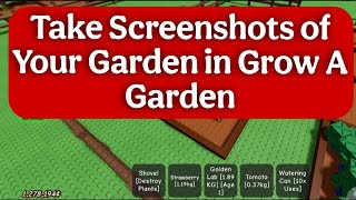 How to Take Screenshots of Your Garden in Grow A Garden