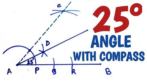 How to construct 25 degree angle with compass........