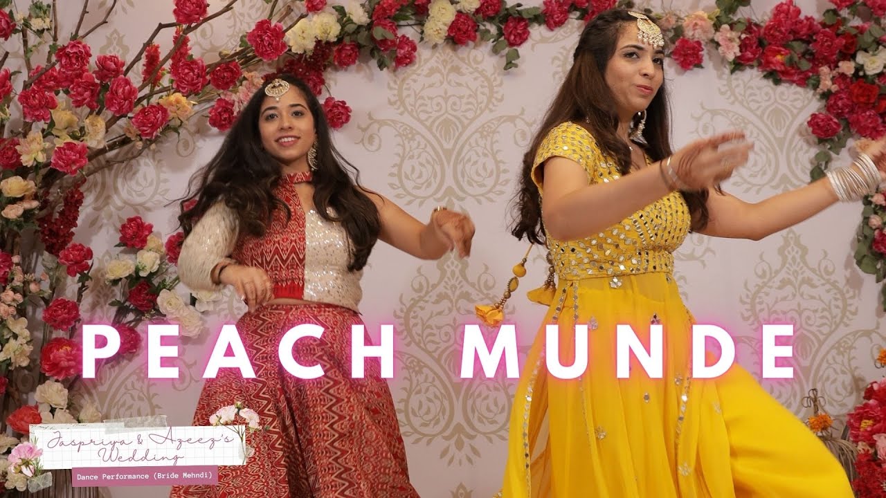 Peach Munde Jaspriya & Azeez's Wedding Dance Performance Bride
