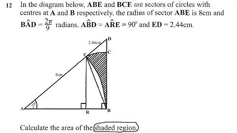 CIRCULAR MEASURES-2015 Additional mathematics internal G12 ECZ exam Q12 P1