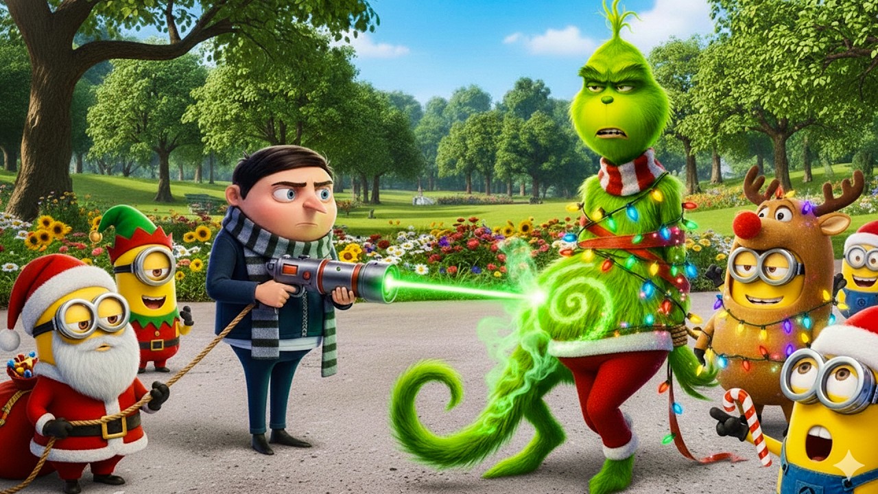Grinch vs. Minions: The Christmas Lights Twist! 🎄 | Minions Grinch's Animation