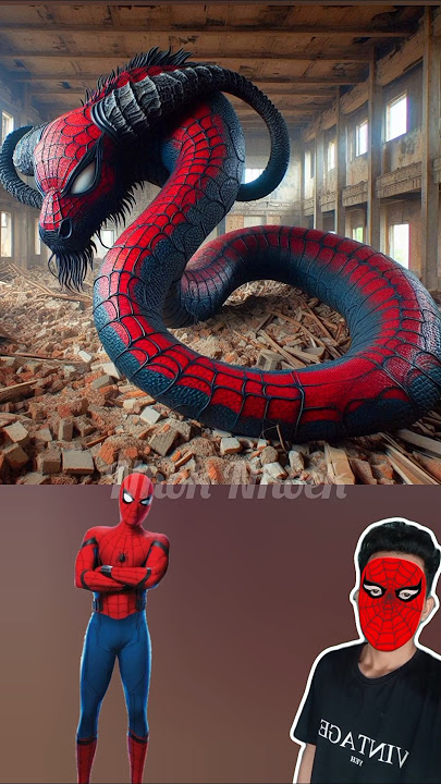 Superheroes But Snake Buffalo #marvel #dc #avengers #spiderman #cartoon #shorts