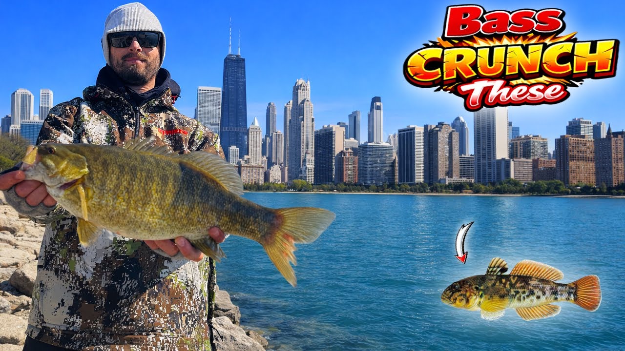 Chicago Smallmouth Bass EAT Gobies (SLOW Dragging Bottom)