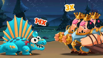 Dimetro Army 14x vs The King Nightmare 3x - Dino Bash 2 Travel Thur Time