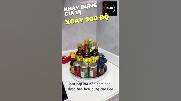 Khay đựng gia vị chai lọ xoay tròn 360 độ tiện dụng #shorts #giadungthongminh #sha