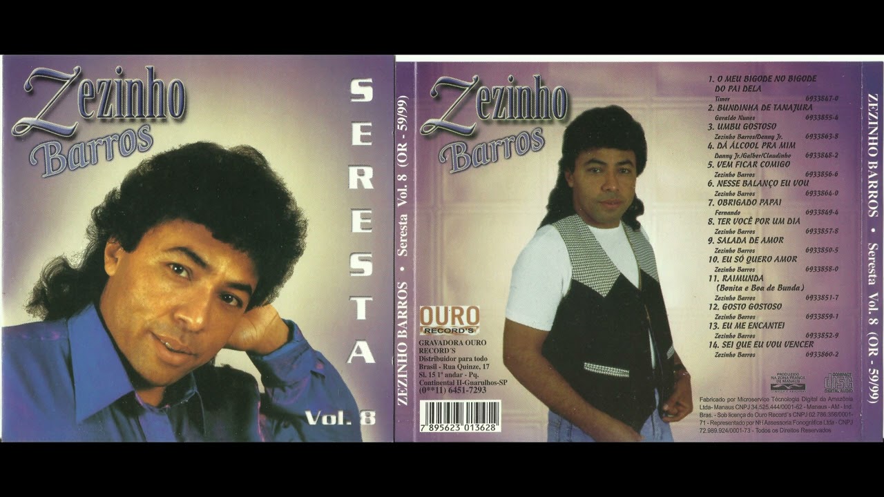 ZEZINHO BARROS SERESTA VOL 8 2003 CD COMPLETO - YouTube