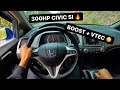 300HP Supercharged Civic Si POV Canyon Run