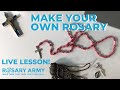 Learn how to make a Cardinal Red all-twine knotted Rosary LIVE!
