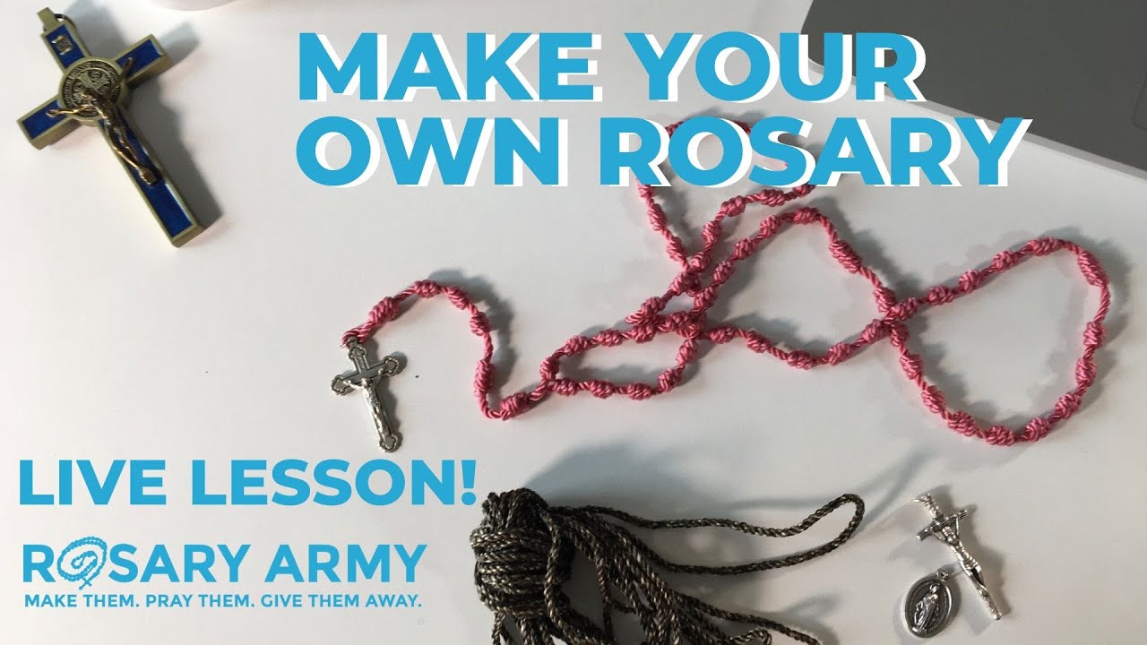 Learn how to make a Cardinal Red all-twine knotted Rosary LIVE!