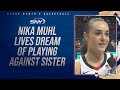 Nika Muhl lives out dream of playing college basketball against her sister | UConn Post Game | SNY