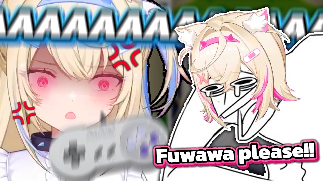 Fuwawa raged so hard she slammed and nearly broke her controller
