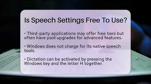 Is Speech Settings Free To Use? - Be App Savvy