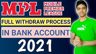 How to Withdraw MPL Money to Bank Account | MPL PRO se paise kaise Wthdraw kare Bank Account