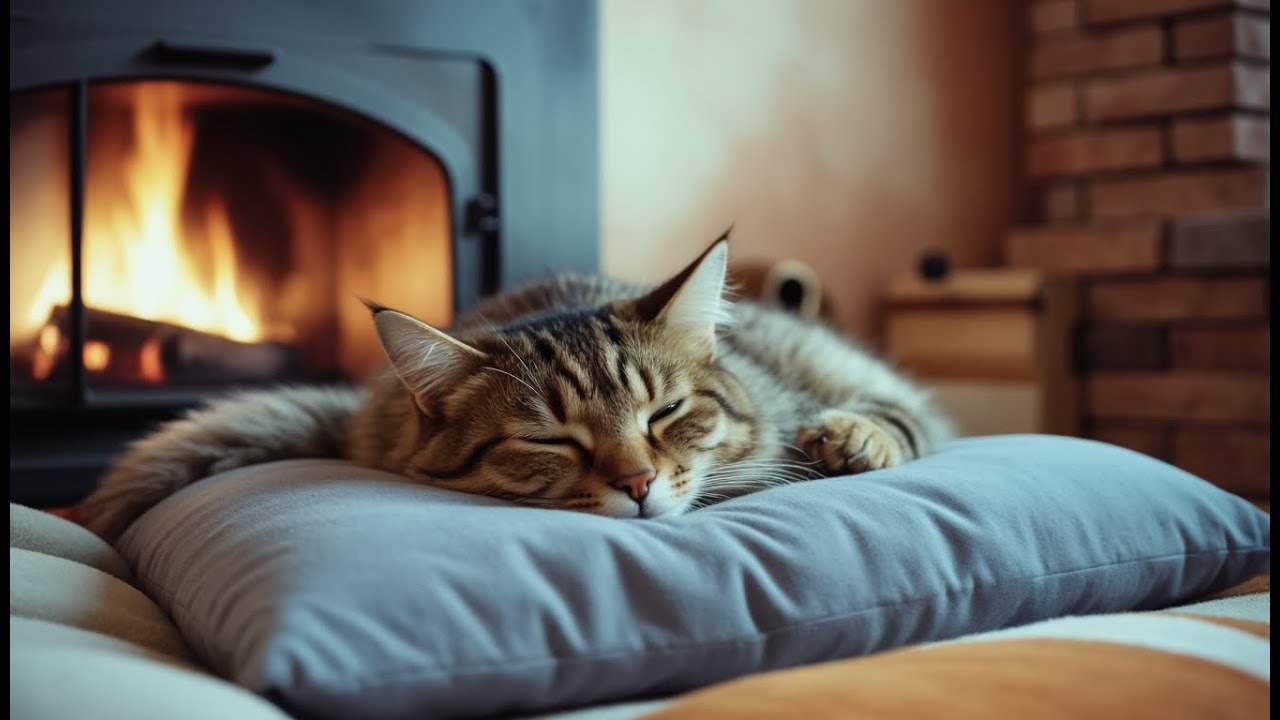 Beautiful view of Cat Relaxes With Stress Reducing Lights