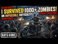 Can You Survive 1000 Zombies with ZERO Mistakes? (Days Gone Hardcore)