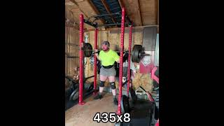 500x1 &amp; 435x8 squat #fearthelamb