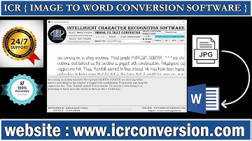 Image To Word Conversion Software  | How To Download Image To Word Converter Software |