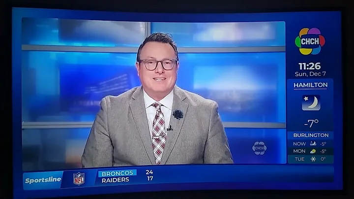 CHCH Evening News With Adam Atkinson at 6:00 pm & 11:00 pm Open & Close Sunday December 7th, 2025