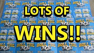 LOTS OF WINS! (NEW) ROLL THE DICE SCRATCH OFF LOTTERY TICKETS!!