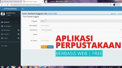 cara membuat aplikasi perpustakaan berbasis web - free #html #mysql #php #javascript