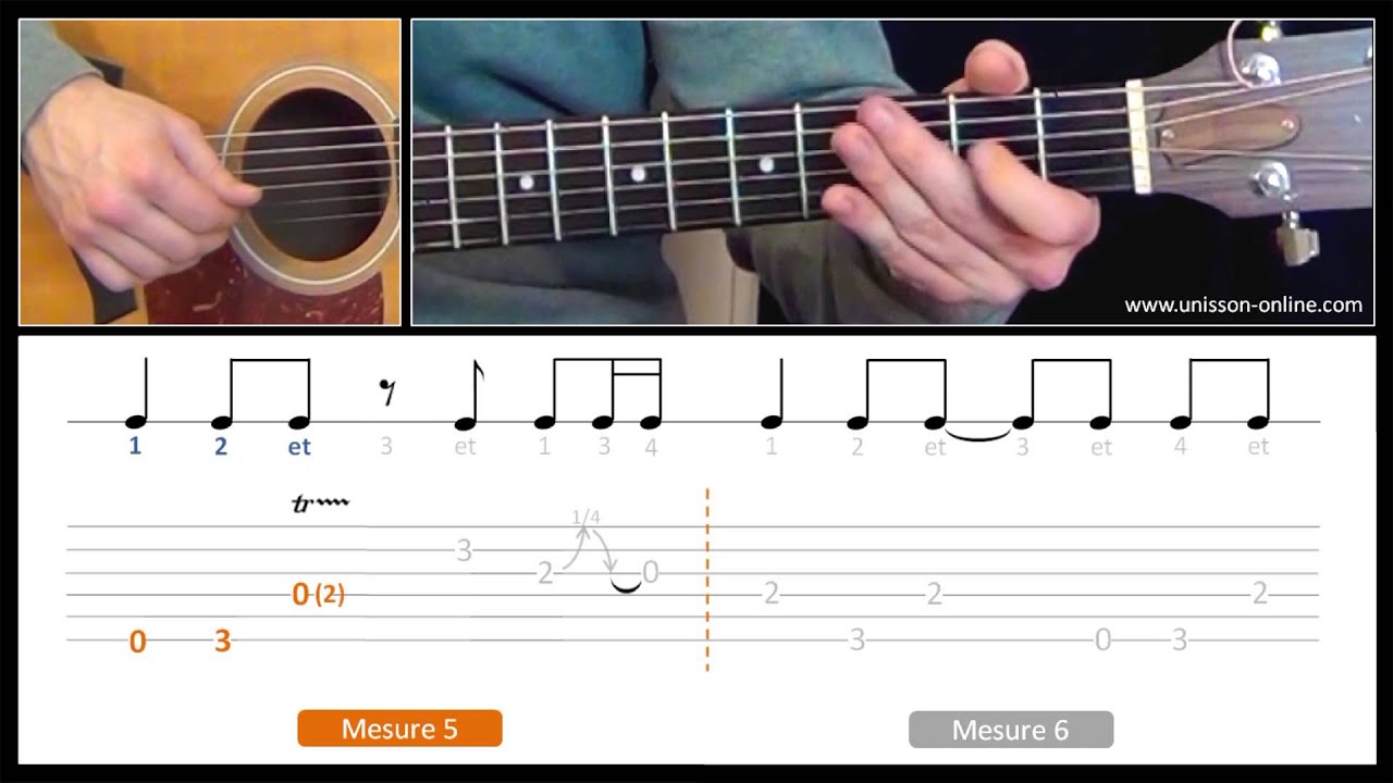 Jouer Down the road (C2C) Cours guitare. Tuto + Tab YouTube