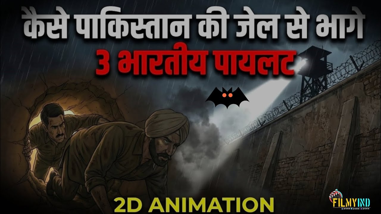 INDIA ke 3 Pailot KESE KHATARNAK Jail Se BHAGE 😱 | Horror story of 3 Pailots | 3D Animation 