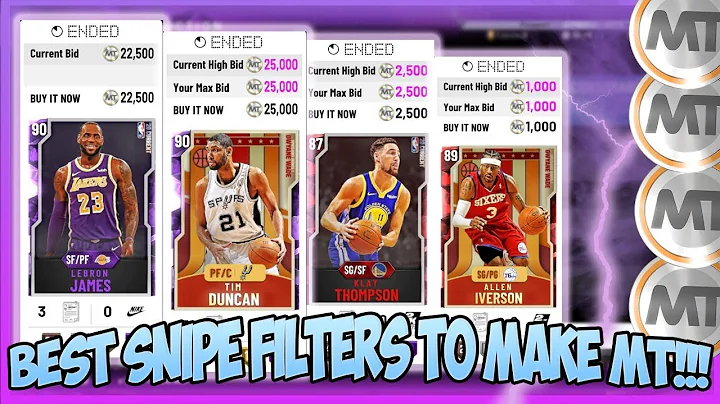 NBA2K20 - BEST SNIPE FILTERS TO MAKE MILLIONS OF M...
