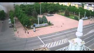 Стрельба по ОГА  Луганск 02 06 2014