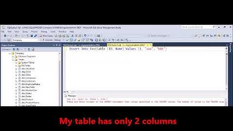 MSSQL   Fix Error   There are fewer columns in the INSERT statement than values specified in the VAL