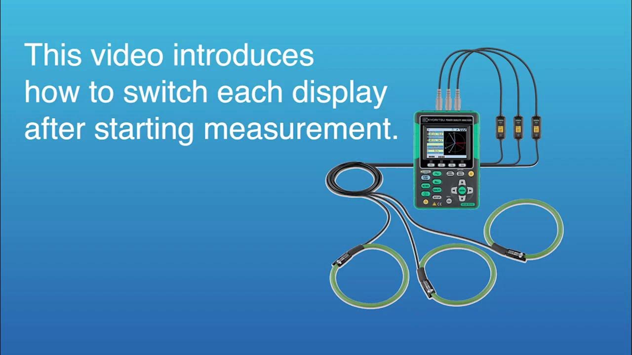 KYORITSU Power Quality Analyzer KEW 6315 Operation procedures during