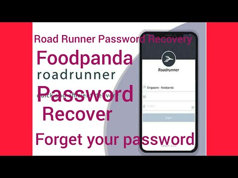 ROAD RUNNER PASSWORD RECOVER FoodPanda roadrunner password reset