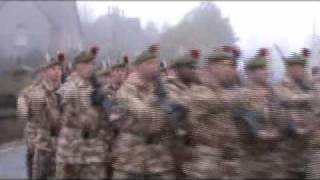 Black Watch parade through Aberfeldy, Highland Perthshire