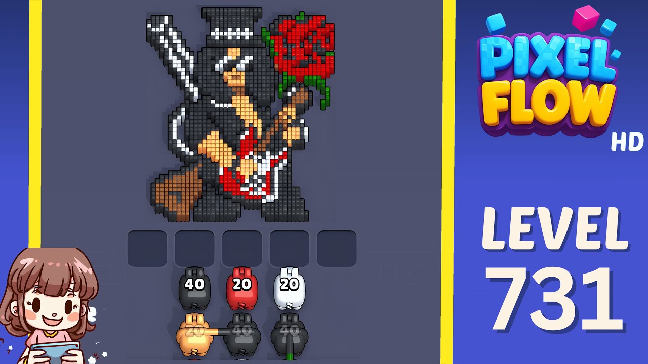 Pixel Flow Level 731 Solution Walkthrough - YouTube