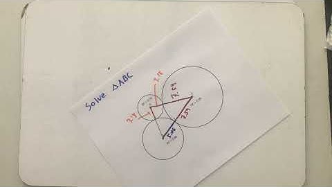 Solving a triangle formed using the centers of circles.