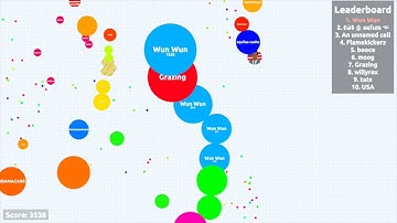 Agar.io FFA: Playing as Wun Wun/Server Start to Domination - 14K MASS!
