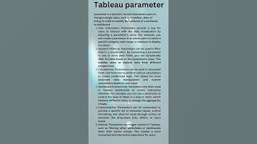 Tableau parameter #excel #tableau #dateformula #technology #tableauserver #datefunction